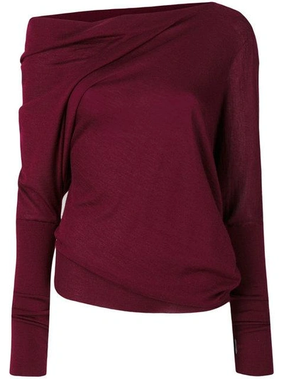 Tom Ford Off-shoulder Jumper - Red