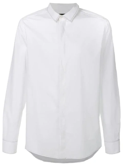 Fendi Contrast Stitch Shirt - White