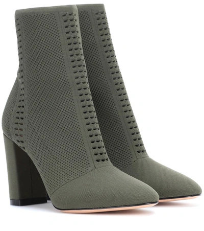 Gianvito Rossi Exclusive To Mytheresa.com - Thurlow Knitted Ankle Boots In Green