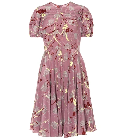 Valentino Floral-printed Silk Dress In Multicoloured
