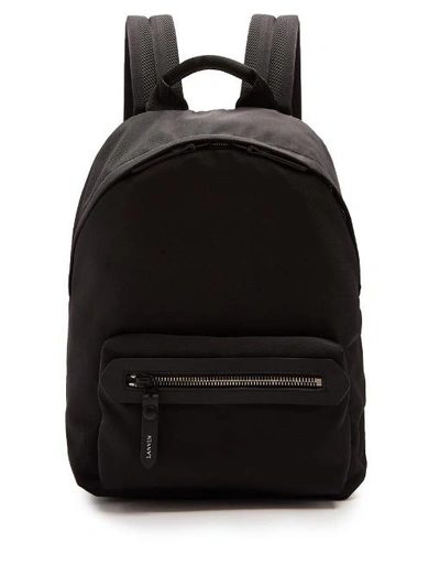 Lanvin Leather-trimmed Canvas Backpack In Black | ModeSens