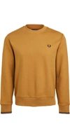 Fred Perry Sweatshirt - Dark Caramel In Neutral