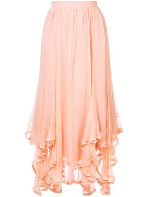 ChloÉ Handkercheif Hem Skirt In Pink | ModeSens