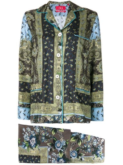 Ensemble Veste + Pantalon En Soie 100% - F.R.S For Restless Sleepers - Taille M Multicolore