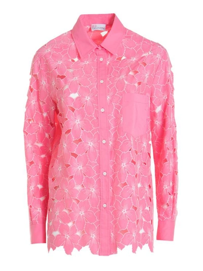 Red Valentino Floral Detail Shirt In Pink
