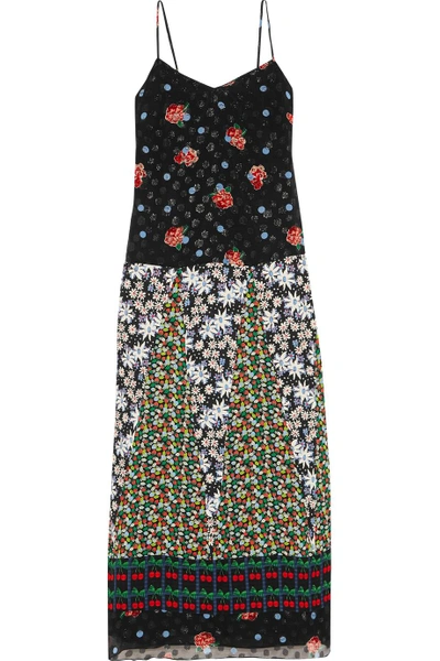 Anna Sui Silk Fil Coupé And Jacquard Maxi Dress