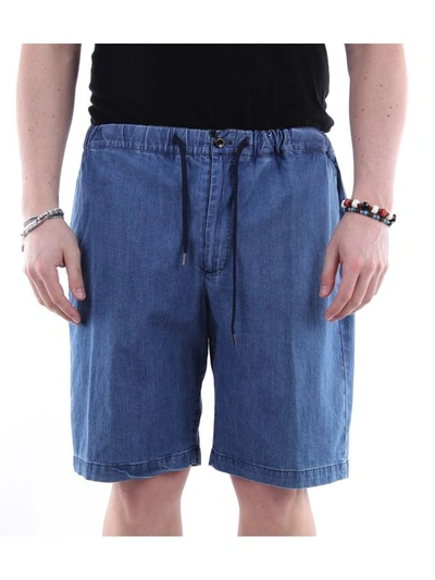 Pt Torino Chambray Shorts In Blue