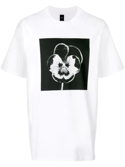 Oamc 'night Flower' Print T-shirt In White
