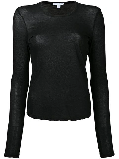 James Perse - Sheer Top  In Black