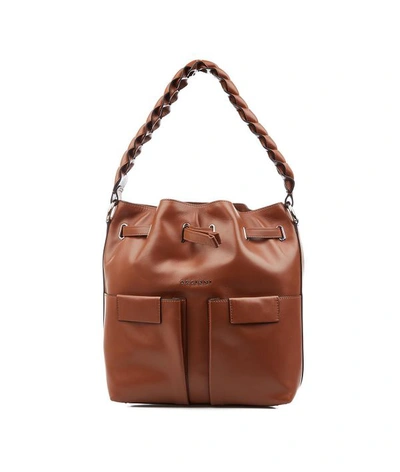 Orciani Handbag With Braid Detail In Brown