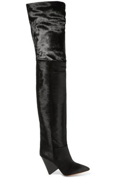 Isabel Marant Lostynn Over-the-knee Fur Boot, In Black