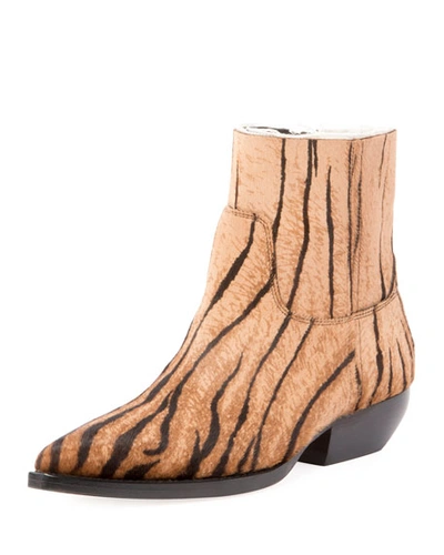 Saint Laurent Theo Eli Calf Hair Ankle Boots