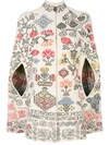 Alexander Mcqueen Cape Aus Jacquard Mit Musterstickerei In Ivory