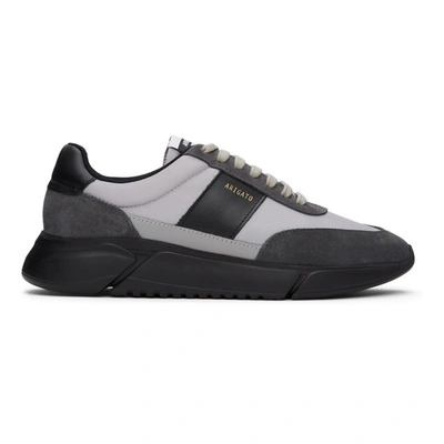Axel Arigato Genesis Vintage Runner Recycled-polyester And Suede Mid-top Trainers In Grey