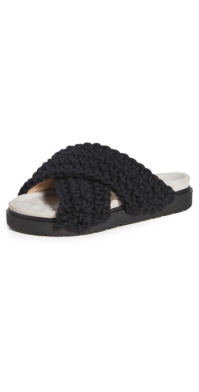 Inuikii Woven Platform Sandals In Black