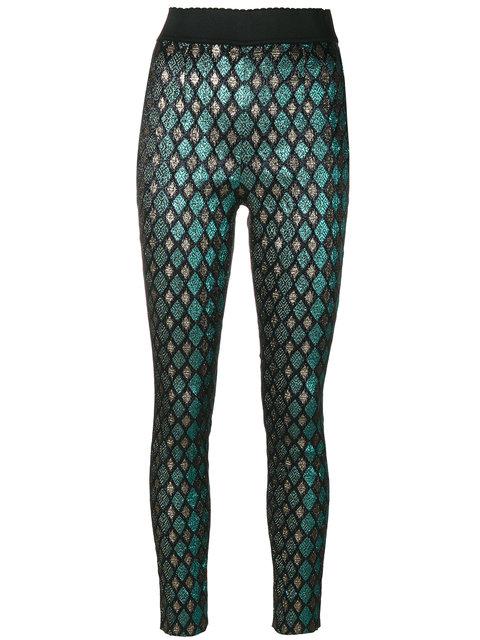 Dolce & Gabbana Metallic Jacquard Stretch Trousers | ModeSens