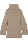 Jw Anderson Oversized Mock Neck Knit Sweater In Neutrals