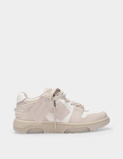 Off-white Two-tone Leather Out Of Office Sneakers Multicoloured Off White Donna 39 In White/beige