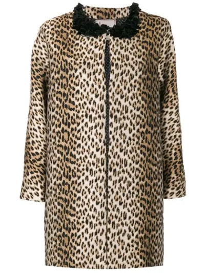 Antonio Marras Leopard Printed Coat In Brown