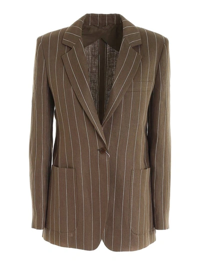 Max Mara Marisa Jacket In Khaki Colour In Green