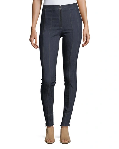 Cinq À Sept Marielle High-waist Denim Leggings In Blue