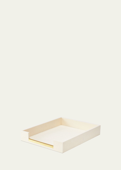 Aerin Shagreen Paper Tray In Cream