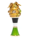Jay Strongwater Beehive Wine Stopper And Stand