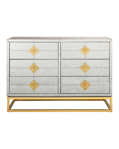 Jonathan Adler Delphine 6-drawer Credenza In Gold