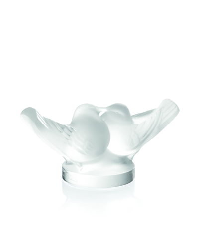 Lalique Crystal Doves Figurine In Clear
