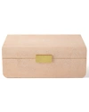 Aerin Large Blush Modern Faux-shagreen Decorative Box