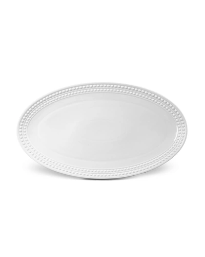 L'objet Perlee Large Oval Platter In White
