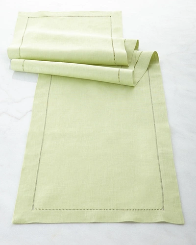 Sferra Hemstitch Table Runner, 15" X 90" In Natural