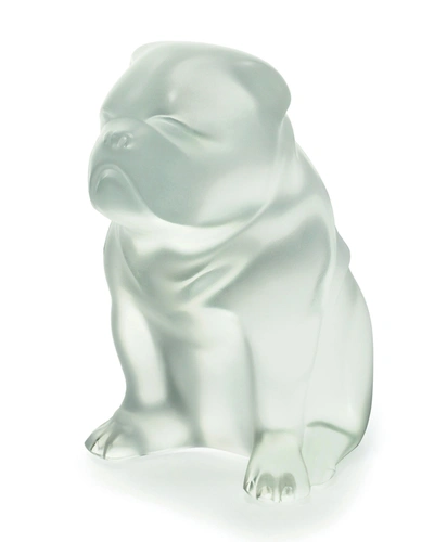 Lalique Bulldog Sculpture In Clear