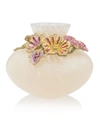 Jay Strongwater Flora Leaf And Flower Vase