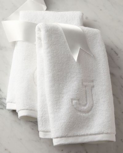 Matouk Auberge Monogrammed Bath Towel In White