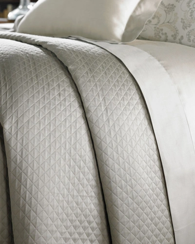 Sferra King Diamond Pique Coverlet In Grey