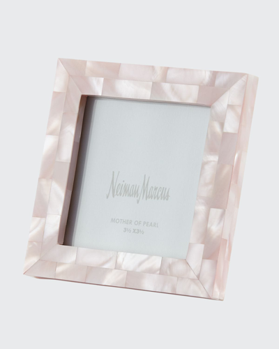 The Jws Collections Mother-of-pearl Picture Frame, Pink, 3.5" X 3.5"