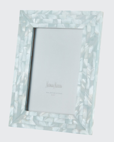 The Jws Collections Mother-of-pearl Picture Frame, Blue, 5" X 7"