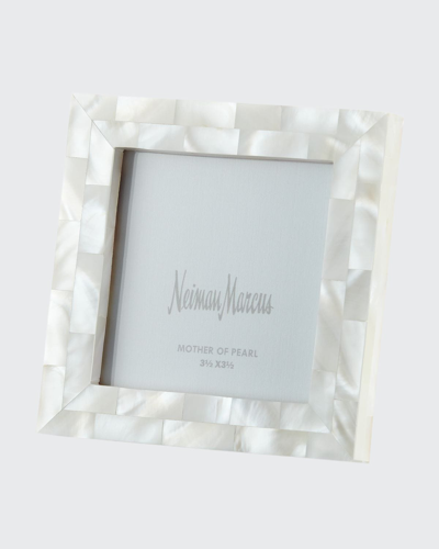 The Jws Collections Mother-of-pearl Picture Frame, White, 3.5" X 3.5"