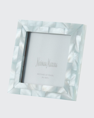 The Jws Collections Mother-of-pearl Picture Frame, Blue, 3.5" X 3.5"