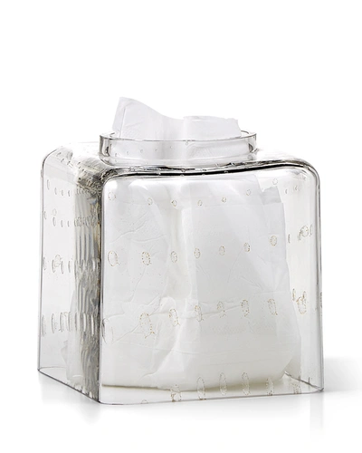 Labrazel Contessa Clear Glass Tissue Box Cover In Clear Gold