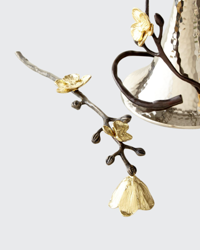 Michael Aram Gold Orchid Candle Snuffer In Silver
