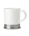 Match Convivio White Mug In Pewter/white