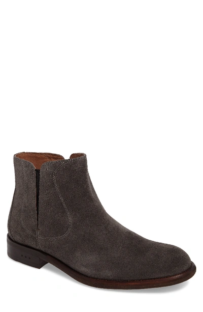 John Varvatos Men's Waverly Covered Suede Chelsea Boots In Coal Suede