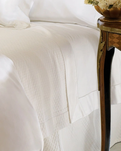 Sferra Queen Giza 45 Sateen Fitted Sheet In White