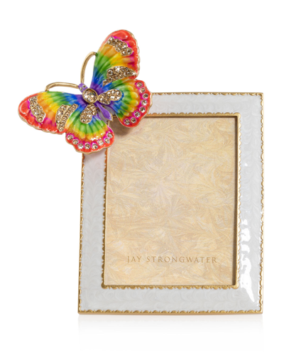 Jay Strongwater Rainbow Butterfly Frame, 3" X 4"