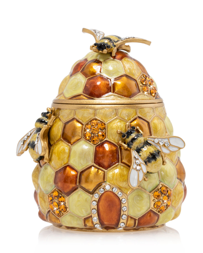 Jay Strongwater Beehive Box In Gold