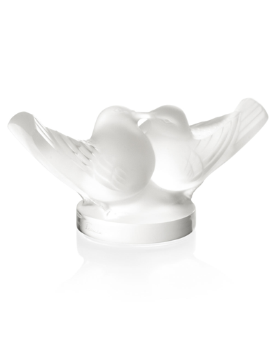 Lalique Lovebirds Sculpture In Clear