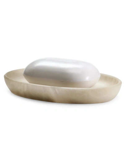 Labrazel Alisa Alabaster Soap Dish, Cream In Creamy Ivory