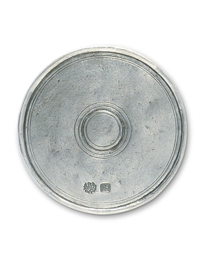 Match Round Coaster Pair In Pewter